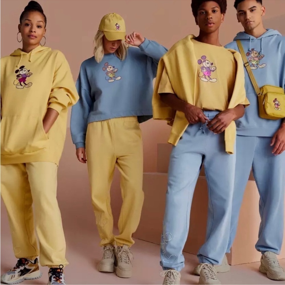 Disney Mickey Mouse Genuine Mousewear Light Blue‎ Jogger Sweatpants Unisex XL